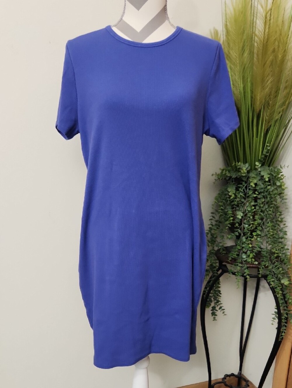 24/7 Maurices Women's Crewneck Dress in Cobalt Blue